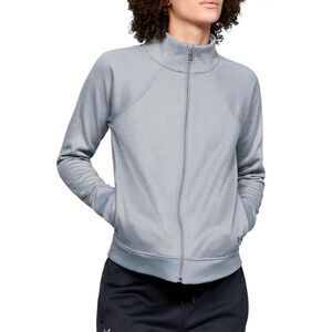 New! UNDER ARMOUR Women's Stretch Fleece Full-Zip Sweater Gray Size Small